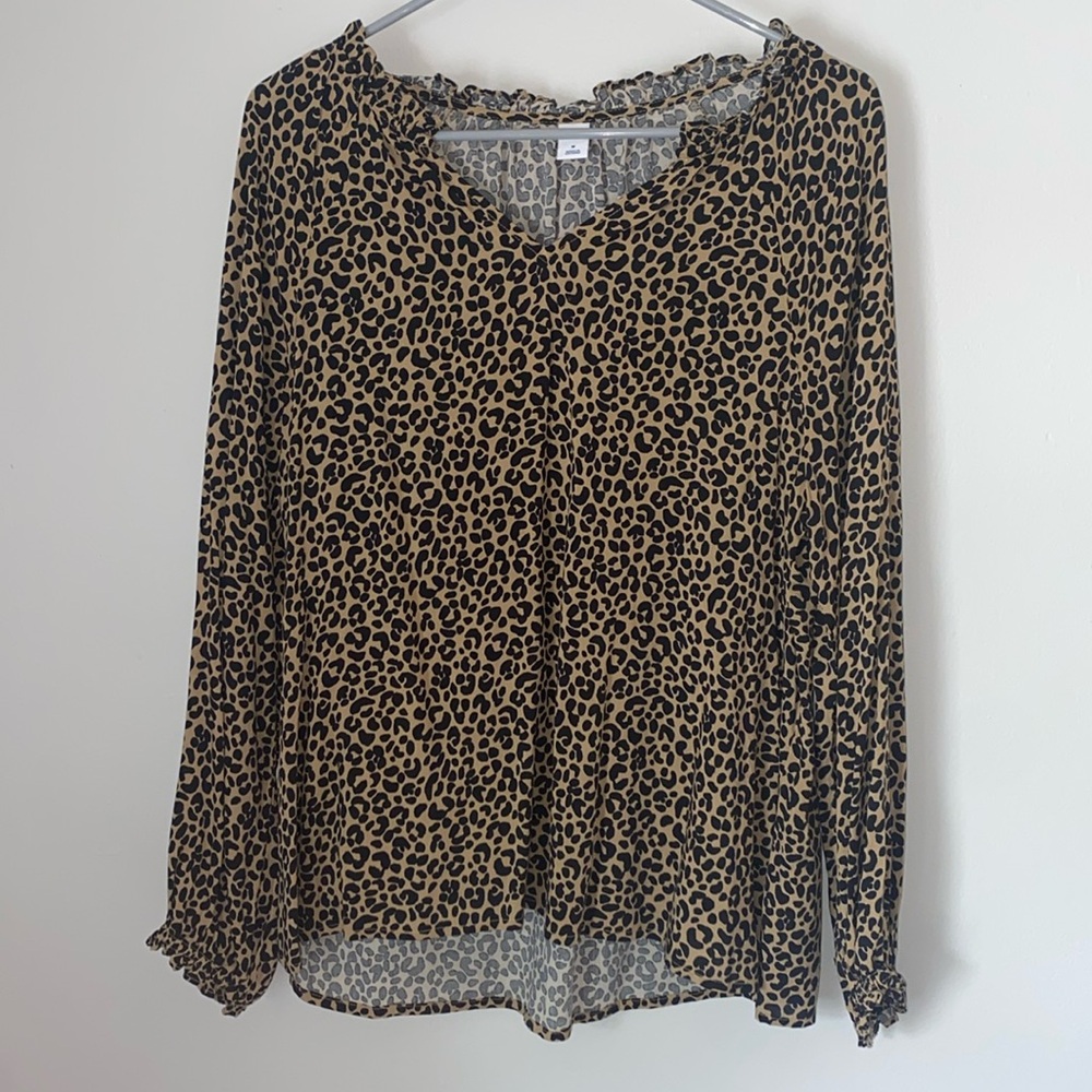 Old Navy Leopard Print Blouse